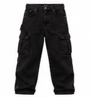 Packshot van de zwarte KNGMA Cargo Pants