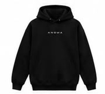 Packshot van de zwarte KNGMA Heavyweight Hoodie